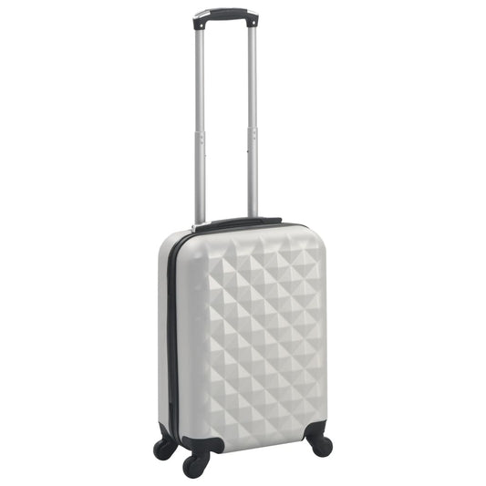 Skořepinový kufr na kolečkách jasně stříbrný ABS
