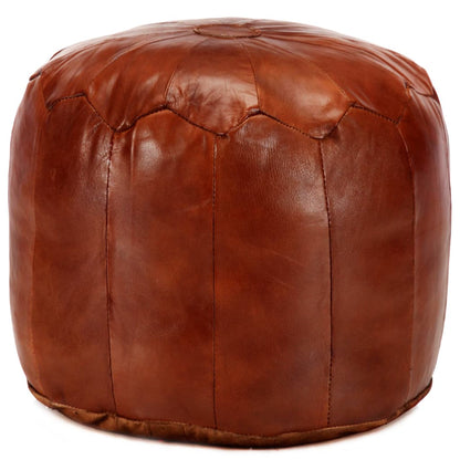 Sedací Puf Bronzový 40 X 35 Cm Pravá Kozí Kůže