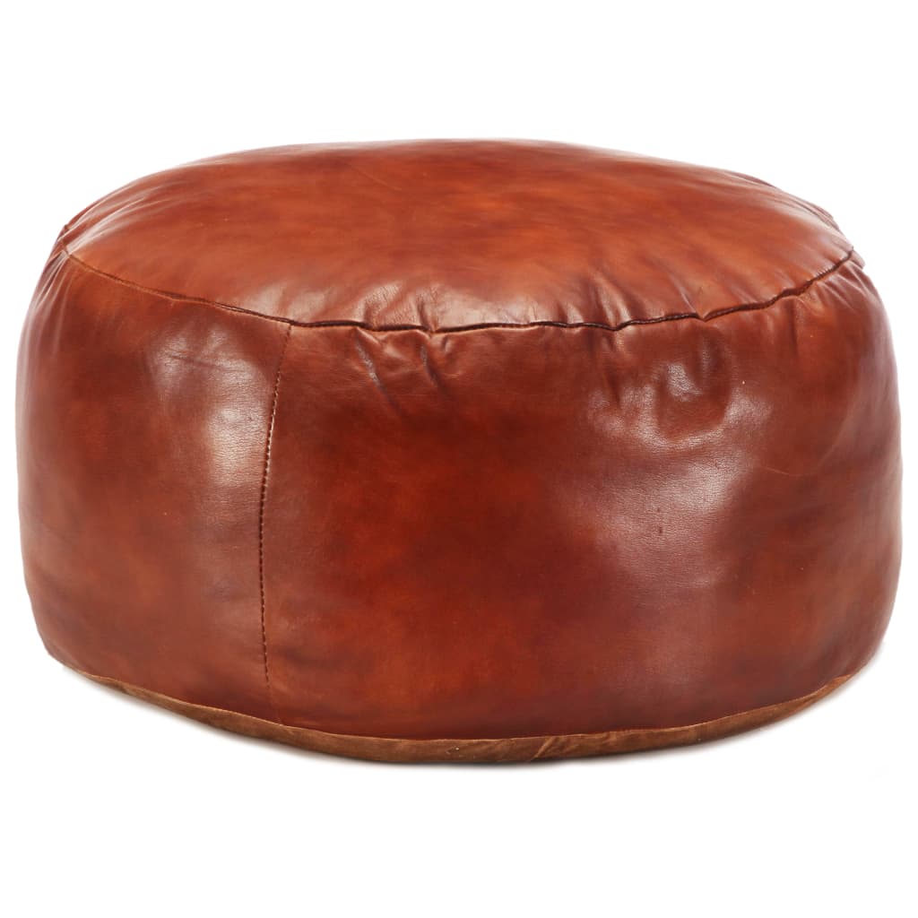 Sedací Puf Bronzový 60 X 30 Cm Pravá Kozí Kůže