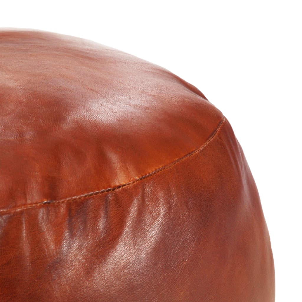 Sedací Puf Bronzový 60 X 30 Cm Pravá Kozí Kůže