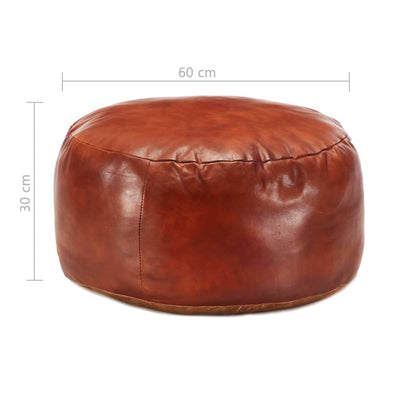 Sedací Puf Bronzový 60 X 30 Cm Pravá Kozí Kůže