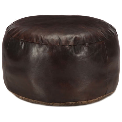 Sedací Puf Bronzový 60 X 30 Cm Pravá Kozí Kůže