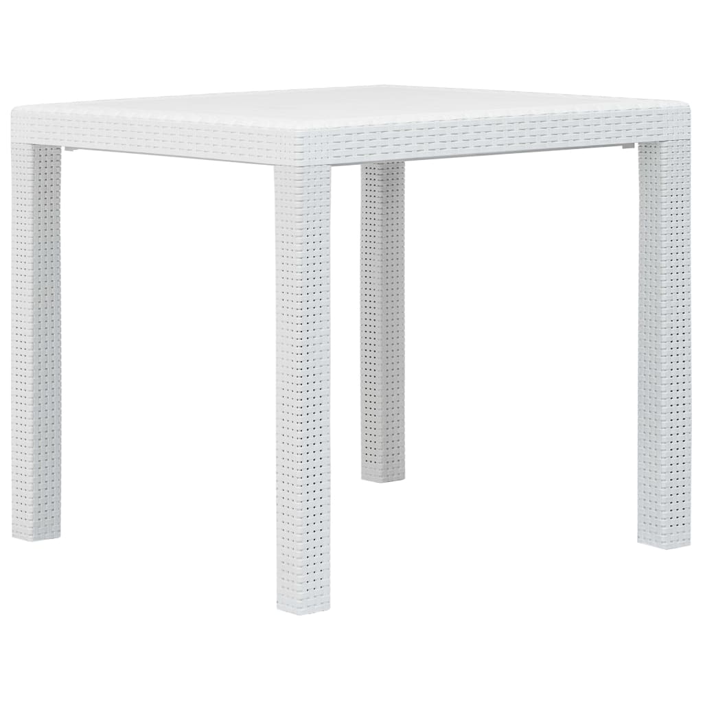 3Dílný Bistro Set Bílý Plastový Ratanový Design