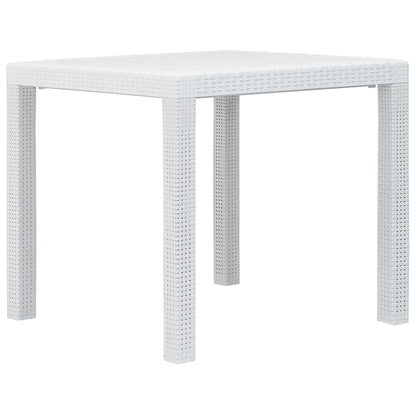 3Dílný Bistro Set Bílý Plastový Ratanový Design