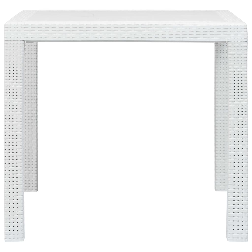 3Dílný Bistro Set Bílý Plastový Ratanový Design