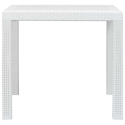 3Dílný Bistro Set Bílý Plastový Ratanový Design