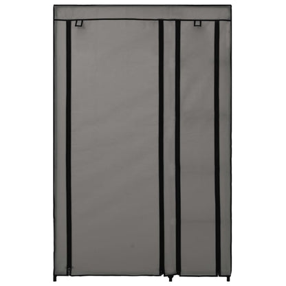 Skládací Šatní Skříň Šedá 110 X 45 X 175 Cm Textil