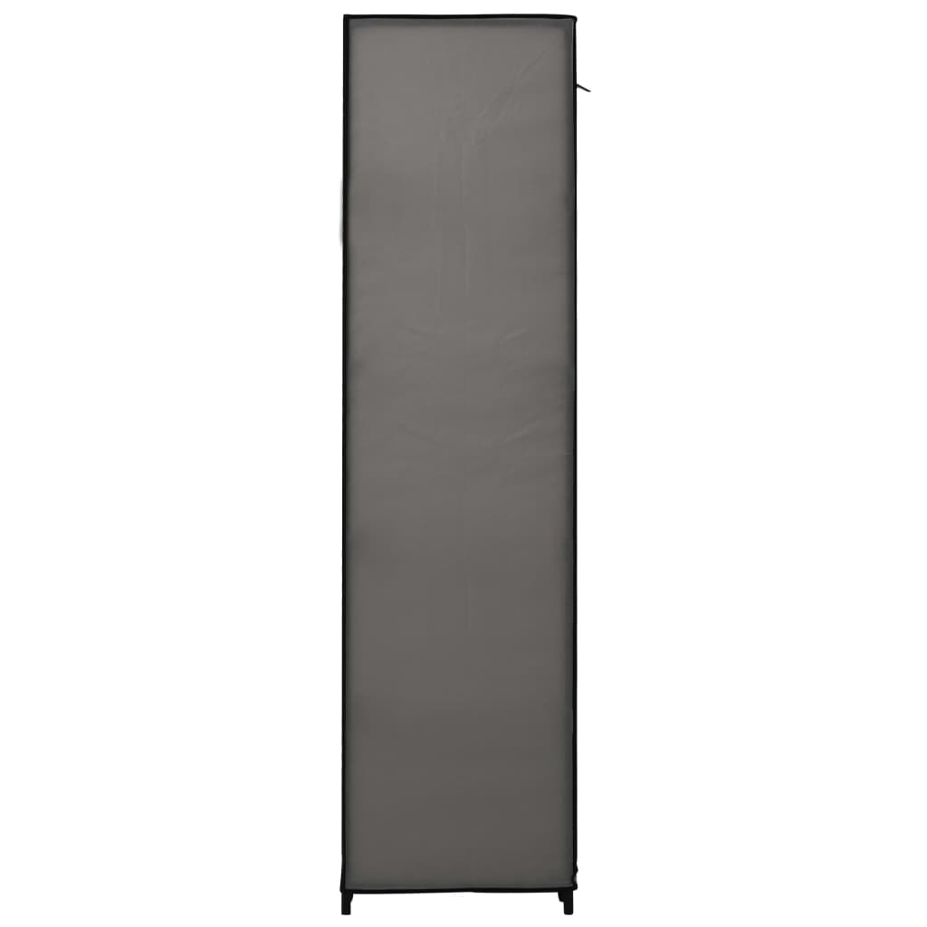 Skládací Šatní Skříň Šedá 110 X 45 X 175 Cm Textil
