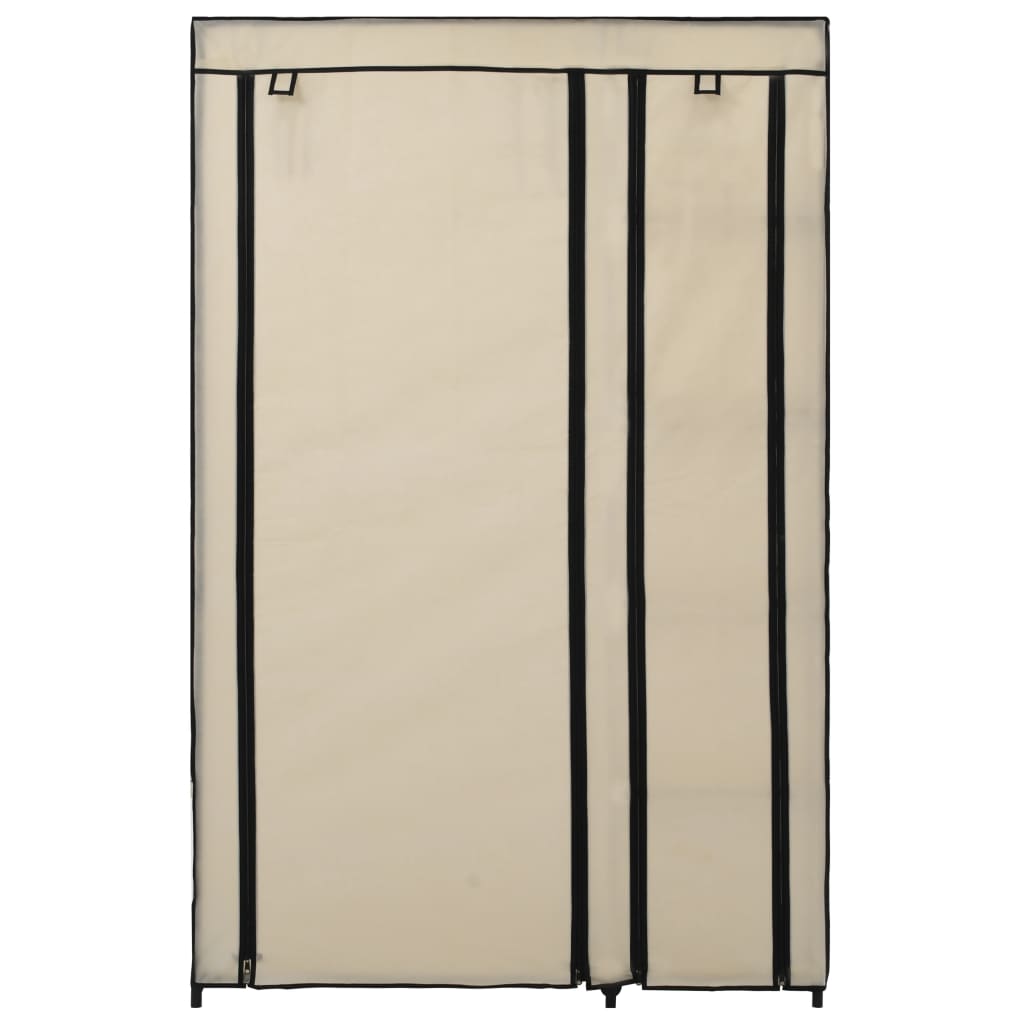 Skládací Šatní Skříně 2 Ks Krémové 110 X 45 X 175 Cm Textil