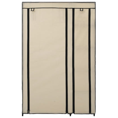 Skládací Šatní Skříně 2 Ks Krémové 110 X 45 X 175 Cm Textil