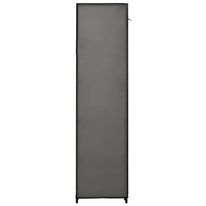 Šatní Skříň S Přihrádkami A Tyčemi Šedá 150X45X176 Cm Textil