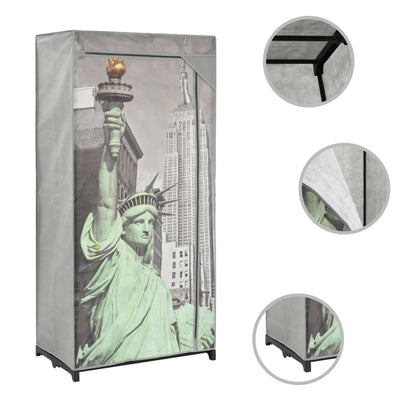 Šatní Skříň New York 75 X 45 X 160 Cm Textil