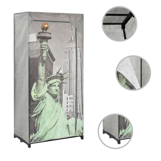 Šatní Skříň New York 75 X 45 X 160 Cm Textil