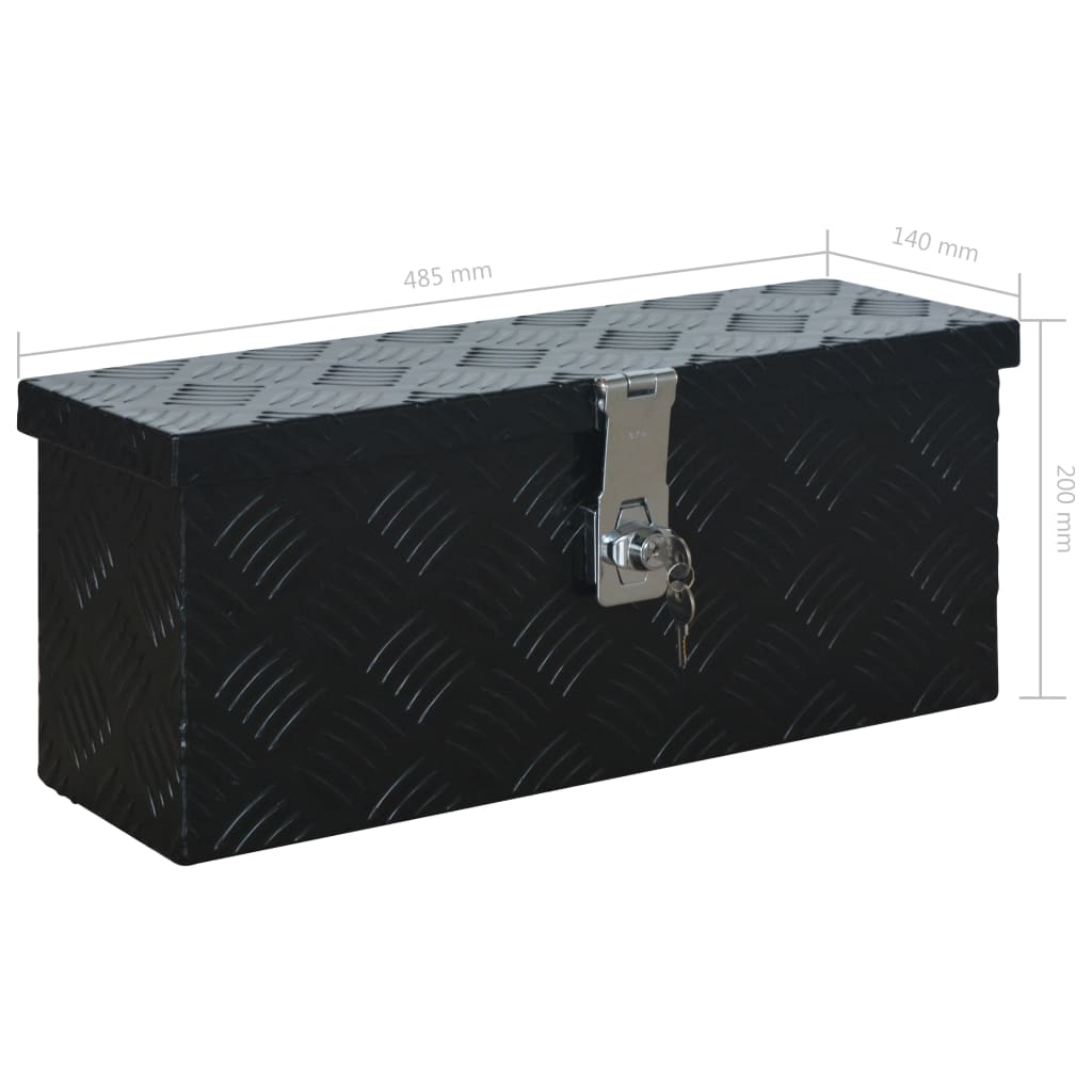 Hliníkový Box 485 X 140 X 200 Mm Černý