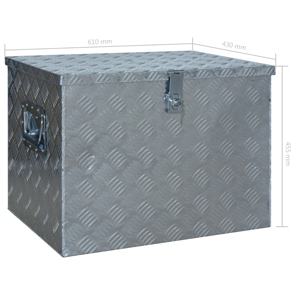 Hliníkový Box 610 X 430 X 455 Mm Stříbrný Zelená