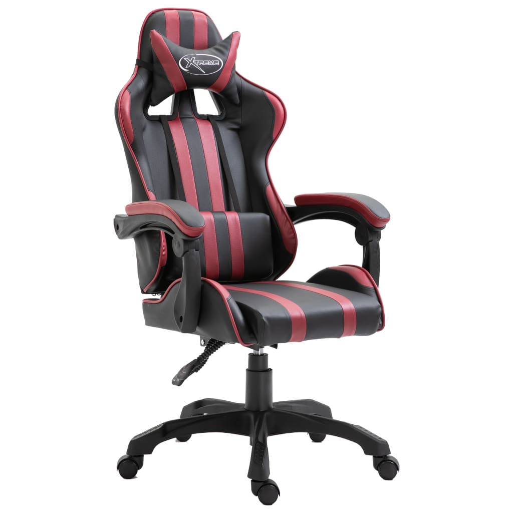 Herní Židle Vínová Umělá Kůže