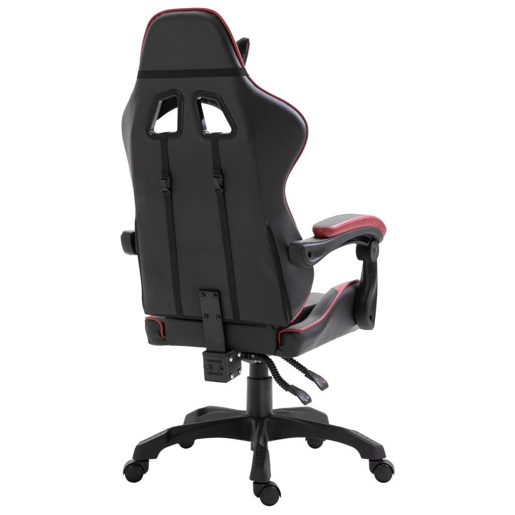 Herní Židle Vínová Umělá Kůže