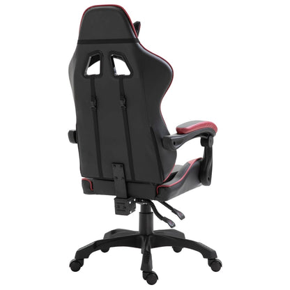 Herní Židle Vínová Umělá Kůže
