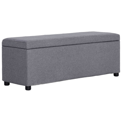 Lavice S Úložným Prostorem 116 Cm Světle Šedá Polyester