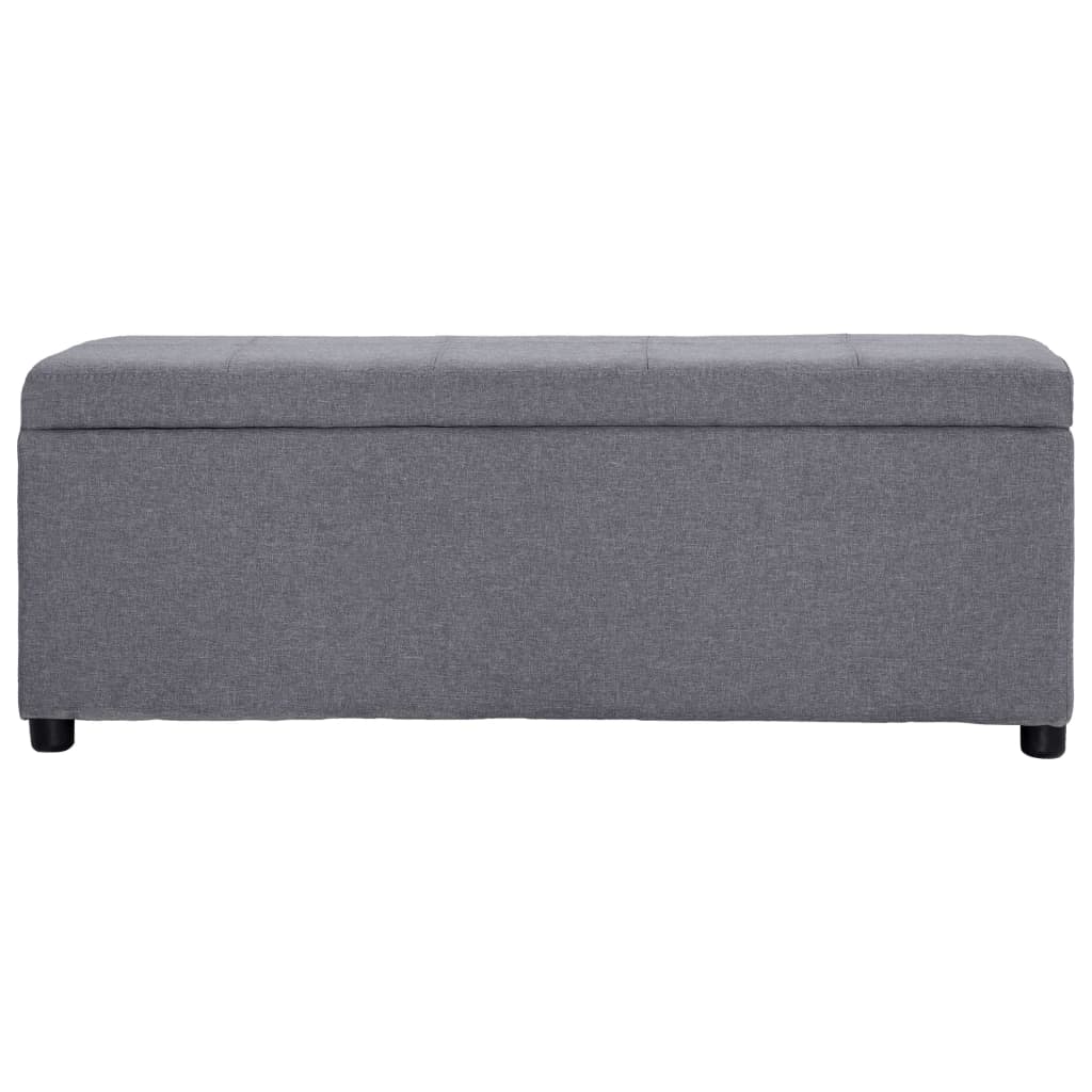 Lavice S Úložným Prostorem 116 Cm Světle Šedá Polyester