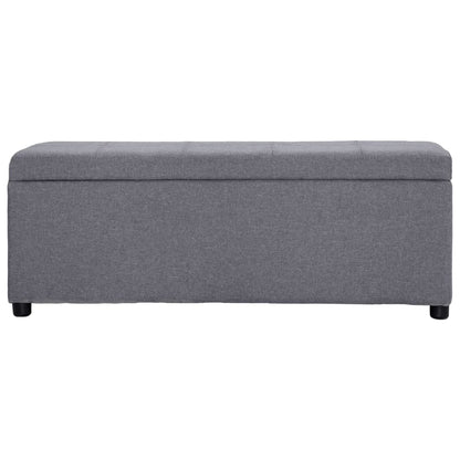 Lavice S Úložným Prostorem 116 Cm Světle Šedá Polyester
