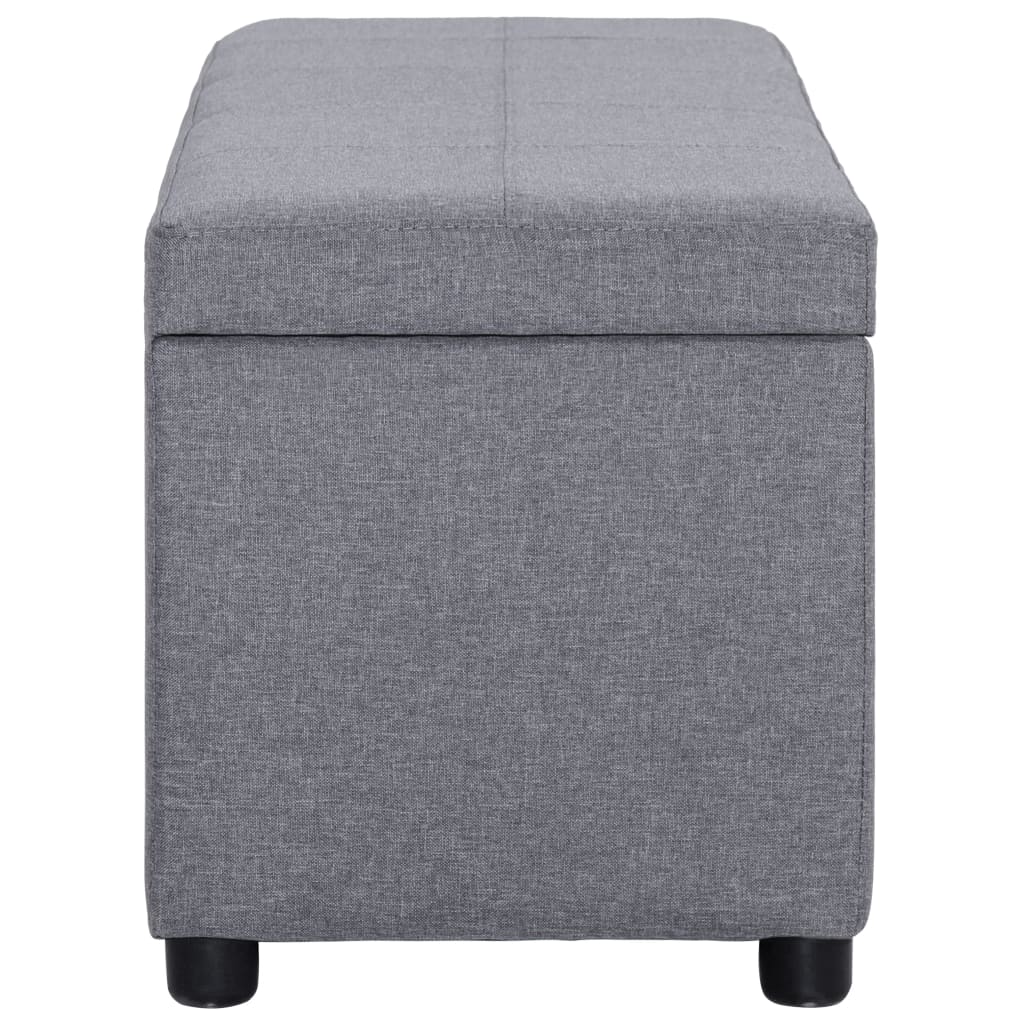 Lavice S Úložným Prostorem 116 Cm Světle Šedá Polyester