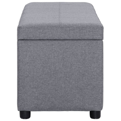 Lavice S Úložným Prostorem 116 Cm Světle Šedá Polyester