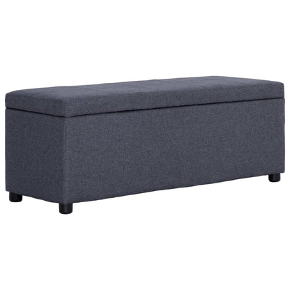 Lavice S Úložným Prostorem 116 Cm Světle Šedá Polyester