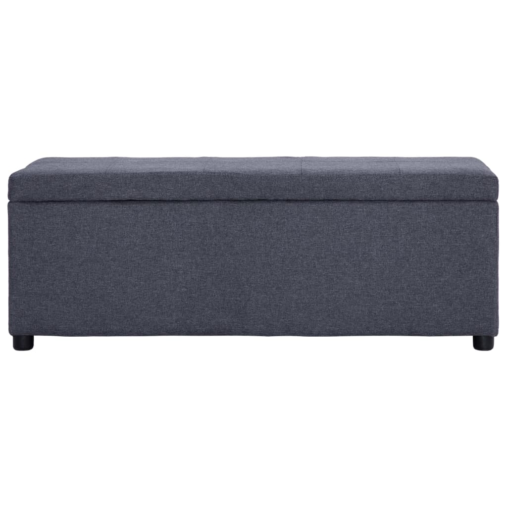 Lavice S Úložným Prostorem 116 Cm Světle Šedá Polyester