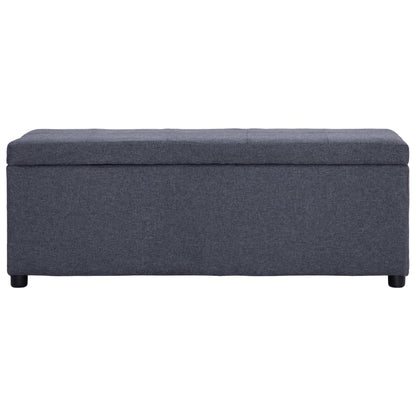Lavice S Úložným Prostorem 116 Cm Světle Šedá Polyester