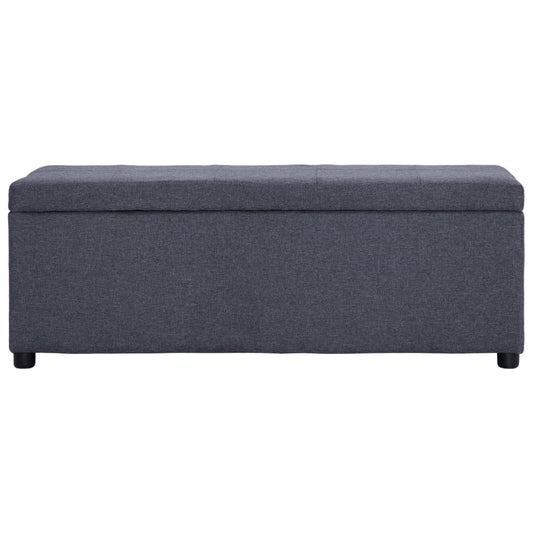 Lavice S Úložným Prostorem 116 Cm Světle Šedá Polyester