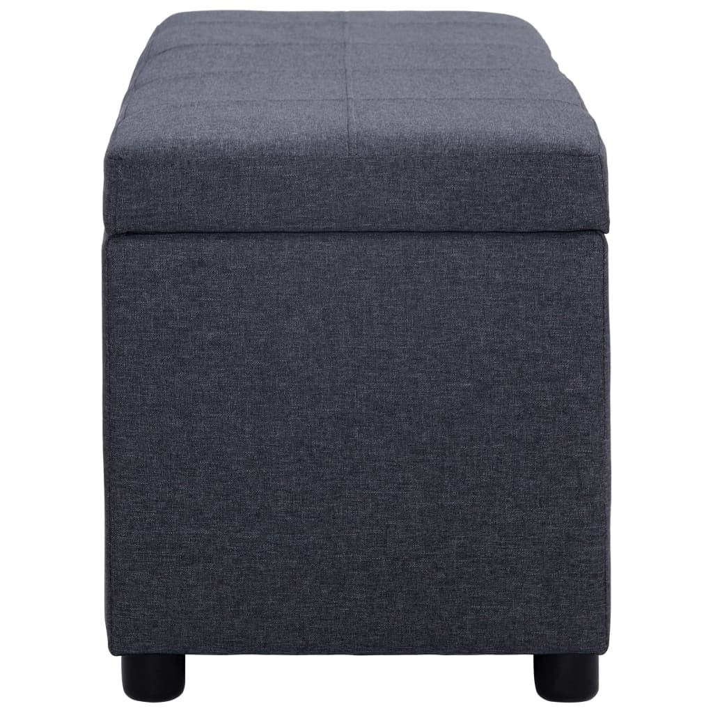Lavice S Úložným Prostorem 116 Cm Světle Šedá Polyester