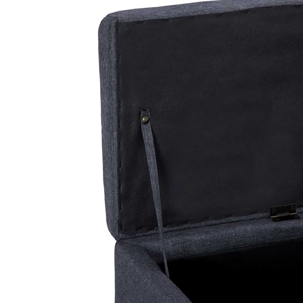 Lavice S Úložným Prostorem 116 Cm Světle Šedá Polyester