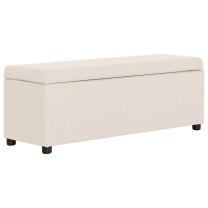Lavice S Úložným Prostorem 116 Cm Krémová Polyester