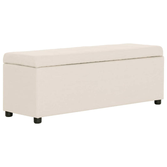 Lavice S Úložným Prostorem 116 Cm Krémová Polyester