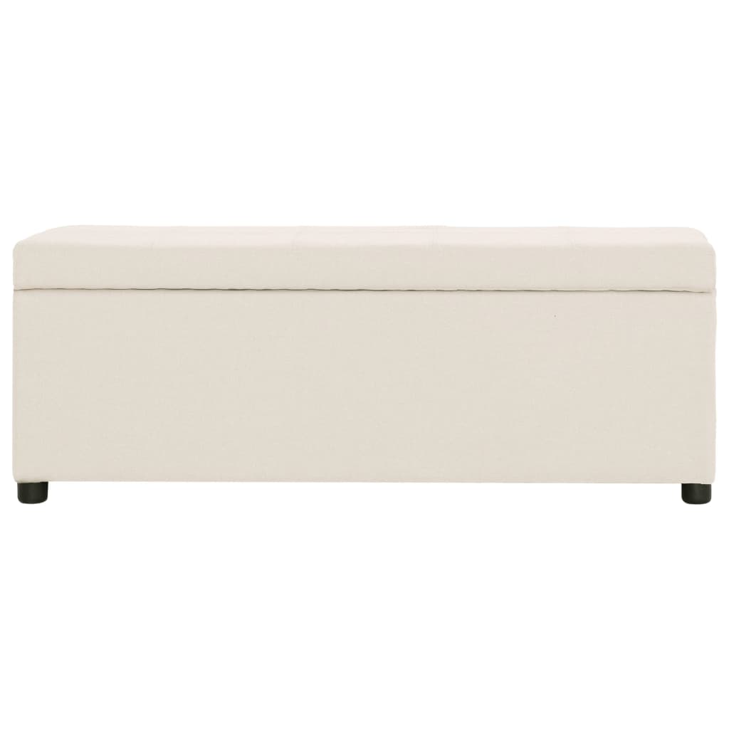 Lavice S Úložným Prostorem 116 Cm Krémová Polyester