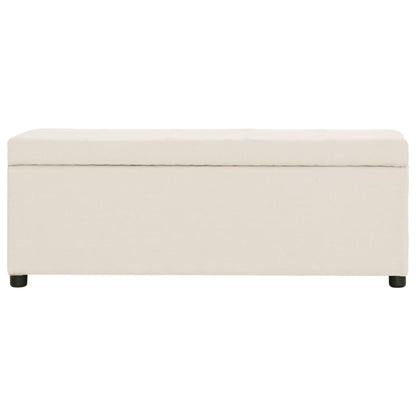 Lavice S Úložným Prostorem 116 Cm Krémová Polyester