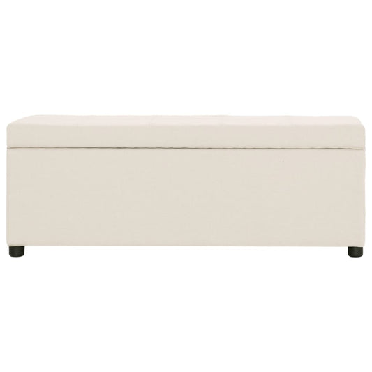 Lavice S Úložným Prostorem 116 Cm Krémová Polyester