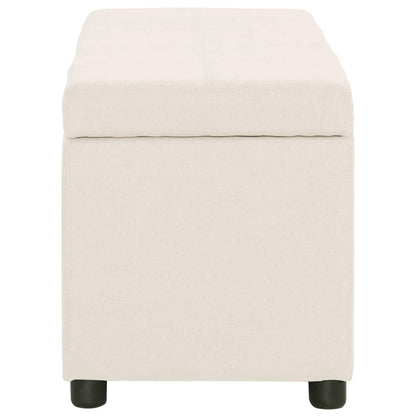 Lavice S Úložným Prostorem 116 Cm Krémová Polyester
