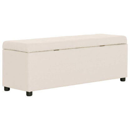 Lavice S Úložným Prostorem 116 Cm Krémová Polyester