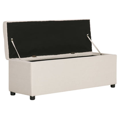 Lavice S Úložným Prostorem 116 Cm Krémová Polyester