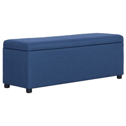 Lavice S Úložným Prostorem 116 Cm Modrá Polyester