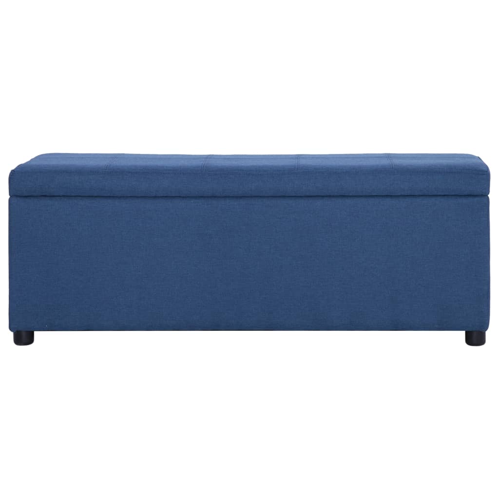 Lavice S Úložným Prostorem 116 Cm Modrá Polyester