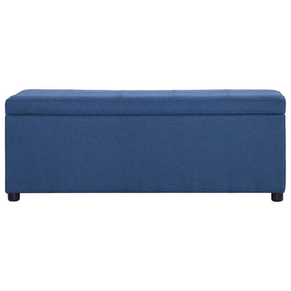 Lavice S Úložným Prostorem 116 Cm Modrá Polyester