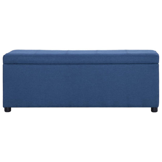 Lavice S Úložným Prostorem 116 Cm Modrá Polyester