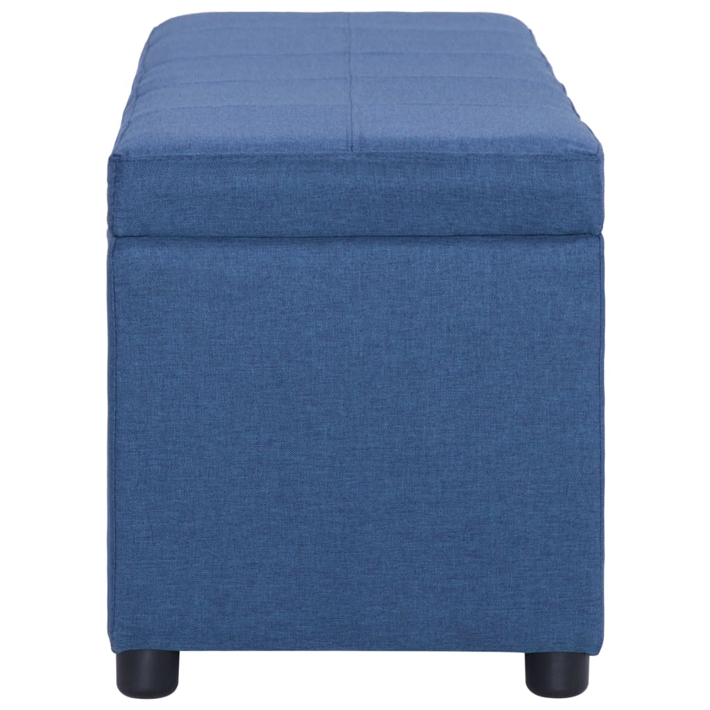 Lavice S Úložným Prostorem 116 Cm Modrá Polyester