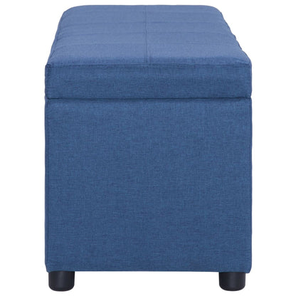 Lavice S Úložným Prostorem 116 Cm Modrá Polyester