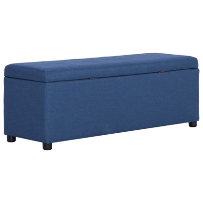 Lavice S Úložným Prostorem 116 Cm Modrá Polyester