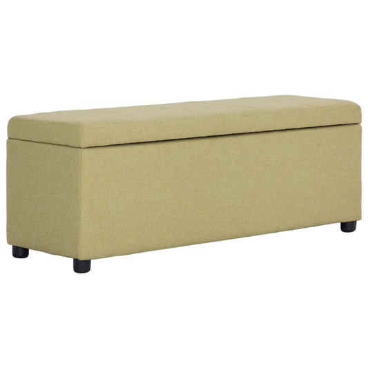 Lavice S Úložným Prostorem 116 Cm Zelená Polyester