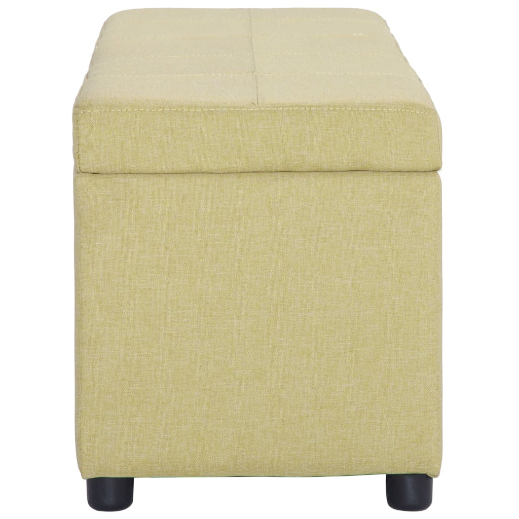 Lavice S Úložným Prostorem 116 Cm Zelená Polyester